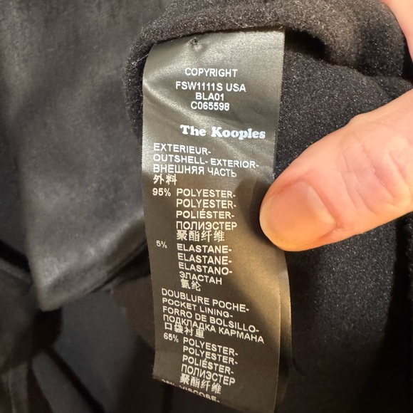 The Kooples Sport Draped Leather Effect Jacket Sz 4 (US 10) - Picture 8 of 9